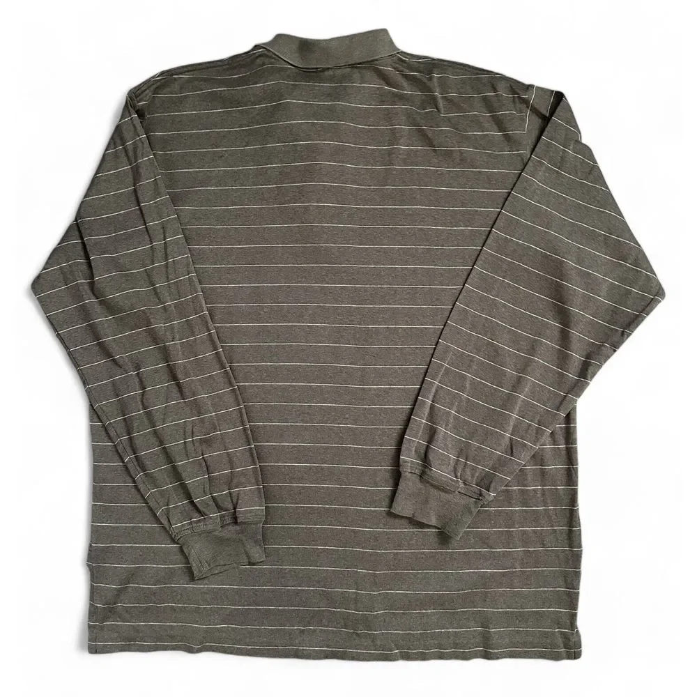 Polo Ralph Lauren Men's Brown Striped Long Sleeve Shirt‎ Size XL